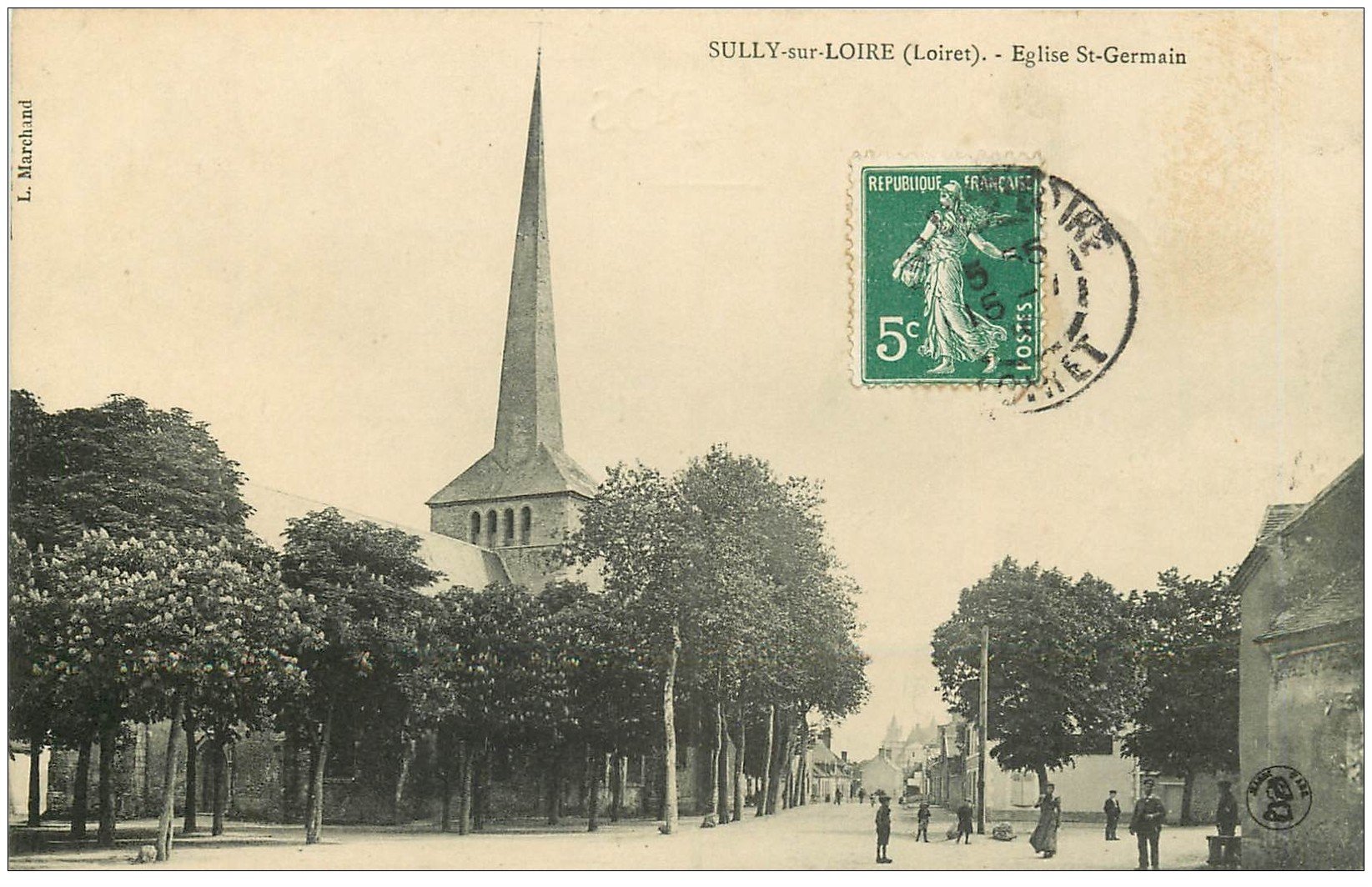 carte postale ancienne 45 SULLY-SUR-LOIRE. Eglise Saint-Germain 1910
