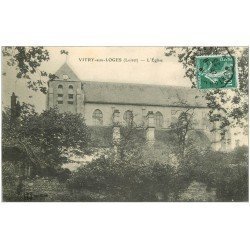 carte postale ancienne 45 VITRY-AUX-Loges. L'Eglise 1923