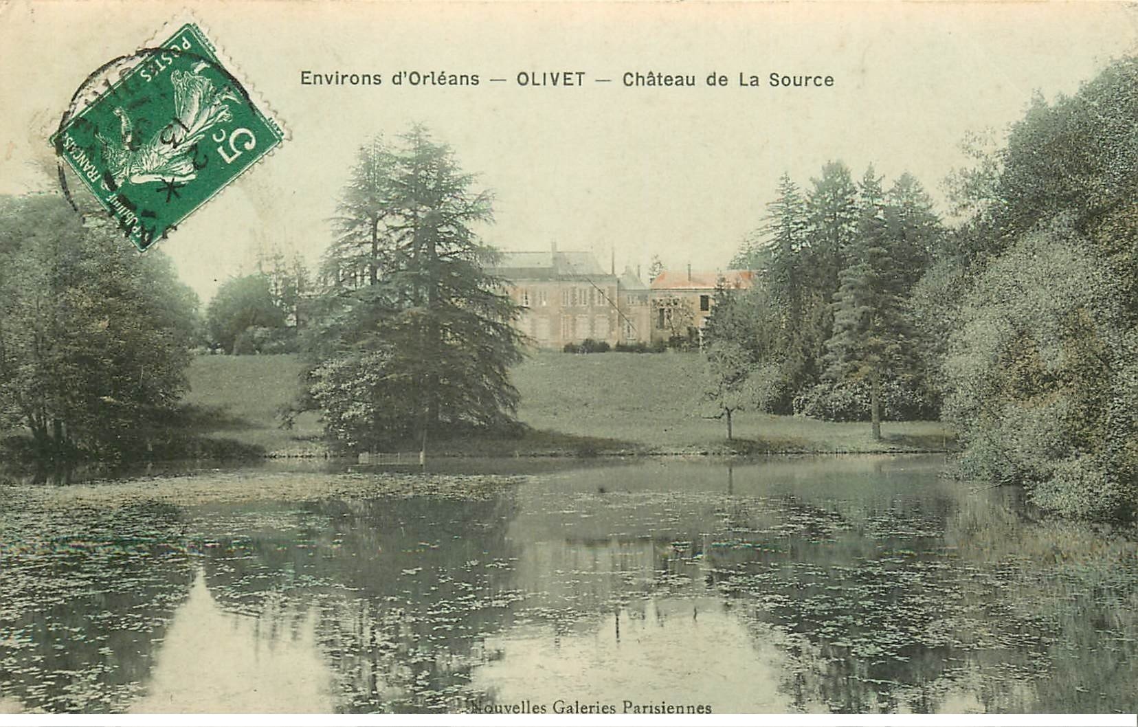 carte postale ancienne 45 OLIVET. Château de la Source 1908