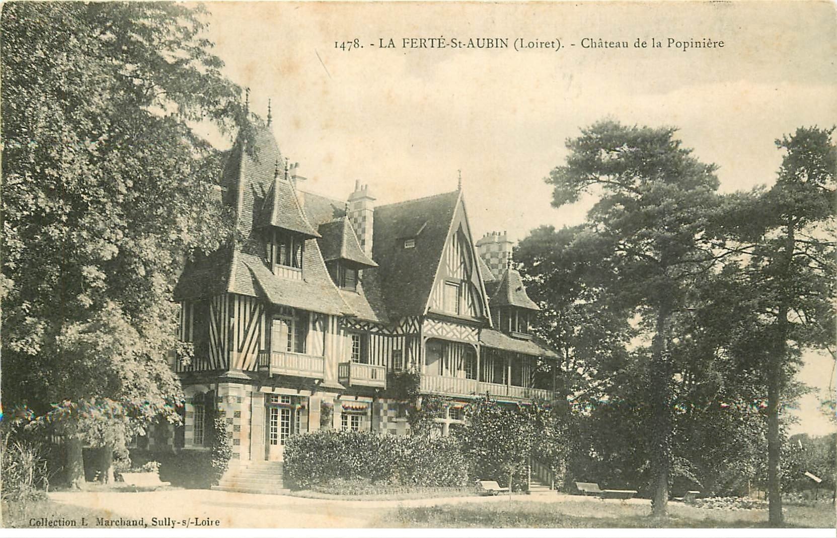 carte postale ancienne 45 LA FERTE SAINT-AUBIN. Château de la Popinière