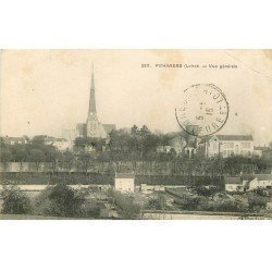 carte postale ancienne 45 PITHIVIERS. Vue générale tampon mititaire 1915