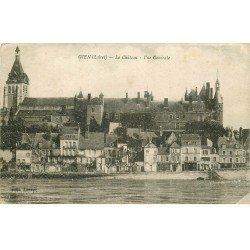 carte postale ancienne 45 GIEN. Château et vue générale 1918