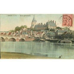 carte postale ancienne 45 GIEN. Vue générale 1905