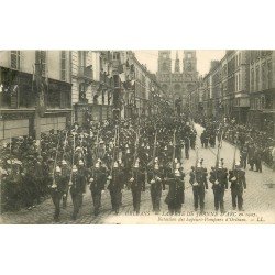 carte postale ancienne 45 ORLEANS. Bataillon des Sapeurs Pompiers 1907. Fête Jeanne d'Arc