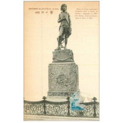 carte postale ancienne 11 BRIENNE-LE-CHATEAU. Statue de Bonaparte 1923