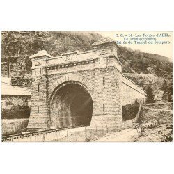 carte postale ancienne 64 ABEL. Les Forges. Tunnel du Somport Le Transpyrénéen 1936