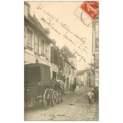 64 ARTHEZ. Attelage de livraison devant la Boucherie 1907