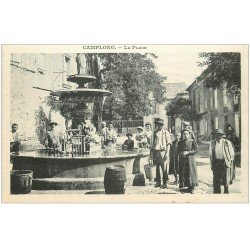 carte postale ancienne 11 CAMPLONG. La Place. Carte notice