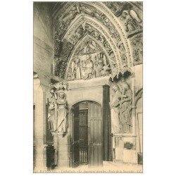 carte postale ancienne 64 BAYONNE. Jugement dernier Porte Sacristie Cathédrale