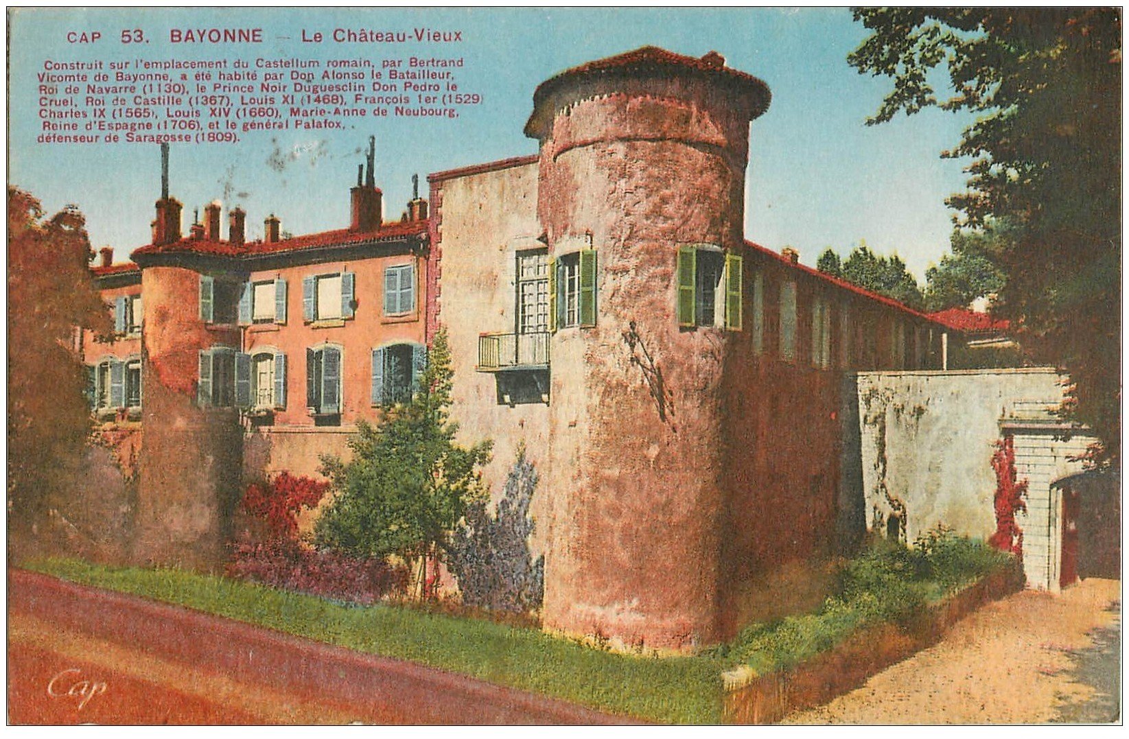 carte postale ancienne 64 BAYONNE. Le Château Vieux 1939
