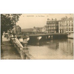 carte postale ancienne 64 BAYONNE. Le Pont Mayou