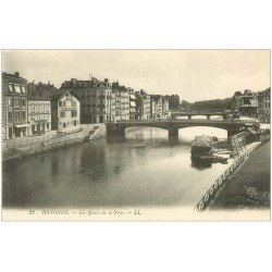 carte postale ancienne 64 BAYONNE. Les Quais de la Nive