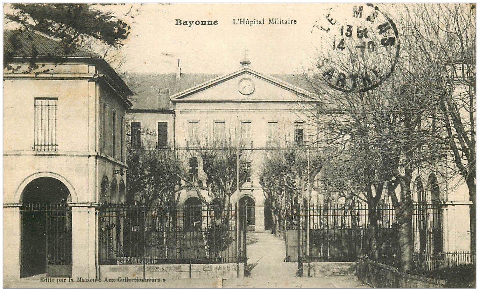 carte postale ancienne 64 BAYONNE. L'Hôpital Militaire 1915