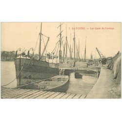 carte postale ancienne 64 BAYONNE. Navire Rosario Quais de Lesseps