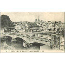 carte postale ancienne 64 BAYONNE. Pont du Génie Quartier Lachapaillet