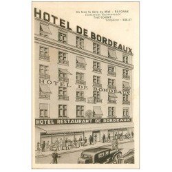 carte postale ancienne 64 BAYONNE. Restaurant Hôtel de Bordeaux