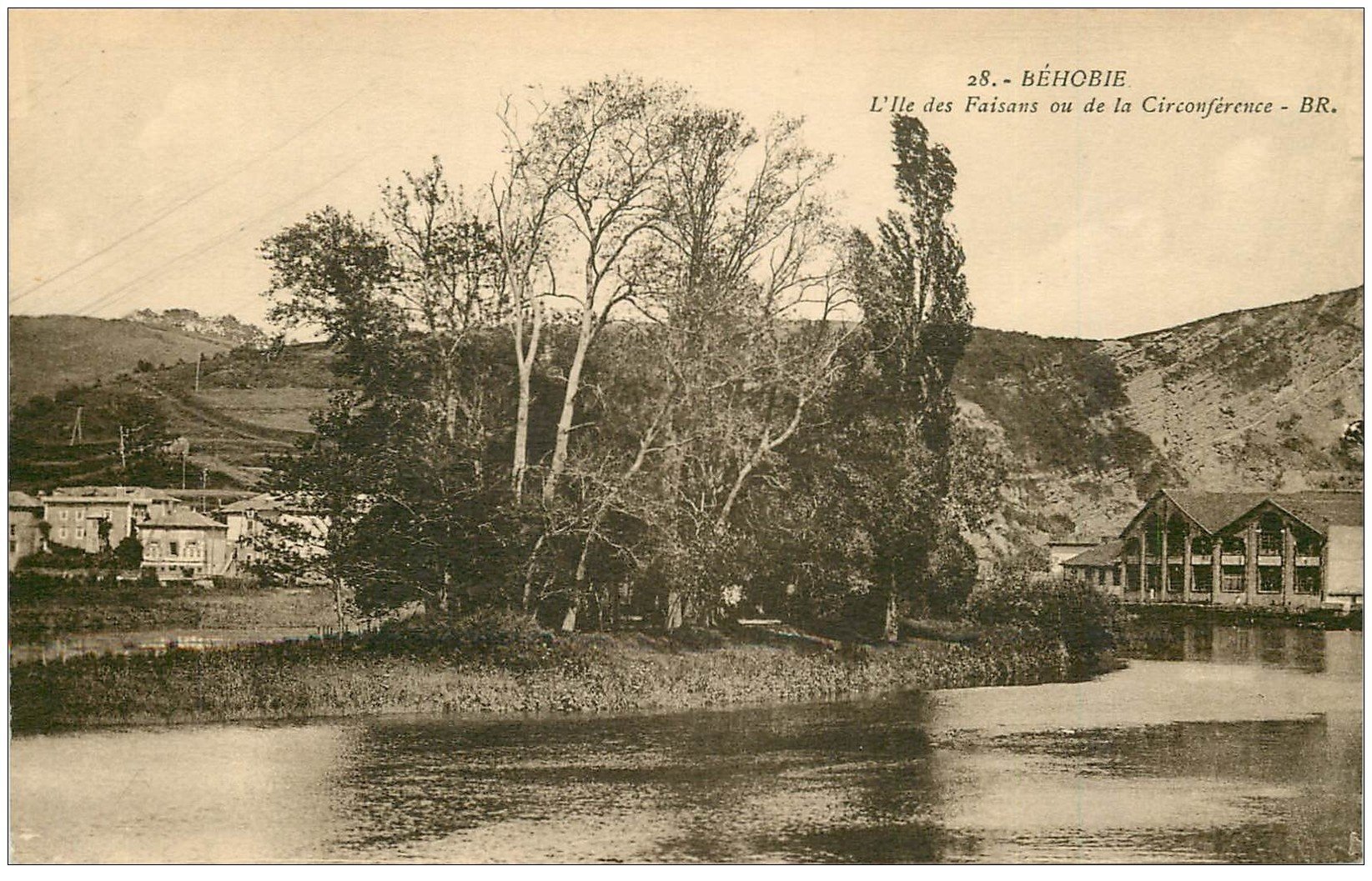 carte postale ancienne 64 BEHOBIE. Ile des Faisans ou de la Circonférence