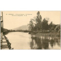 carte postale ancienne 64 BEHOBIE. Ile des Faisans. Bidassoa et Jaïzquibet