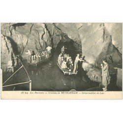 carte postale ancienne 64 BETHARRAM. Grottes. Débarcadère du Lac
