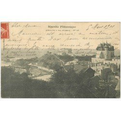 carte postale ancienne 64 BIARRITZ. L'Atalaye à vol d'Oiseau 1911