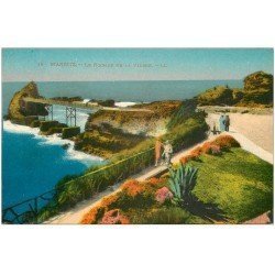 carte postale ancienne 64 BIARRITZ. Le Rocher de la Vierge