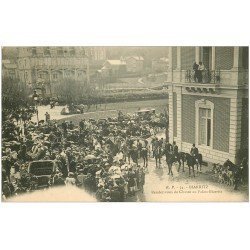 carte postale ancienne 64 BIARRITZ. Rendez-vous de Chasse au Palais-Biarritz. Chasseurs et meute de Chiens