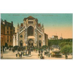 carte postale ancienne 64 BIARRITZ. Sortie Messe Eglise Sainte-Eugénie