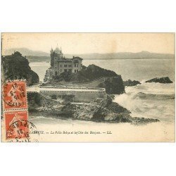 carte postale ancienne 64 BIARRITZ. Villa Belza Côte des Basques 1921