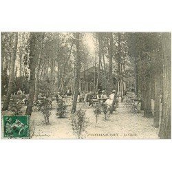 carte postale ancienne 11 CASTELNAUDARY. La Cibelle. L'heure de l'Absinthe 1908