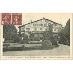 carte postale ancienne 64 CAMBO. Arnaga Villa de Rostand Buis et Vasques