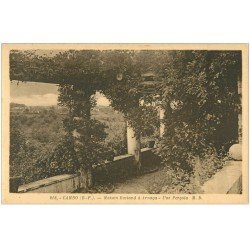 carte postale ancienne 64 CAMBO. Arnaga Villa de Rostand une Pergola