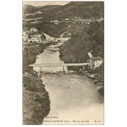 carte postale ancienne 64 CAMBO. Pont sur la Nive 1927