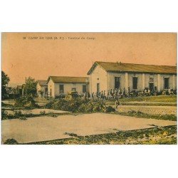 carte postale ancienne 64 CAMP DE GER. Cantine avec Militaires