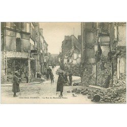 carte postale ancienne 02 CHATEAU-THIERRY. Rue Maréchal Pétain. Guerre 1914-18