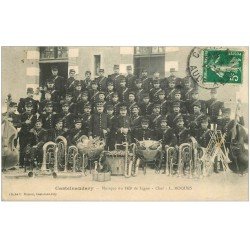 carte postale ancienne 11 CASTELNAUDARY. Musique du 143° de Ligne 1912. Fanfare Militaire