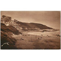 carte postale ancienne 64 GUETHARY. La Plage 1946