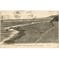 carte postale ancienne 64 GUETHARY. Plage Côte des Basques 1925