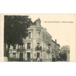 carte postale ancienne 64 HASPARREN. Hôtel Gascoina bien animé