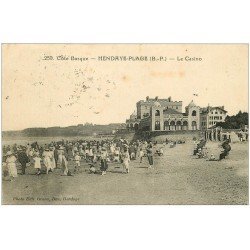 carte postale ancienne 64 HENDAYE. Le Casino 1924