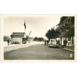 carte postale ancienne 64 HENDAYE. Le Pont Frontière Franco-Espagne. Carte Photo émaillographie