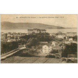 carte postale ancienne 64 HENDAYE. Palace Eskualduna 1924 et vue générale