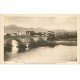 carte postale ancienne 64 HENDAYE. Pont Chemin de Fer et Tramway