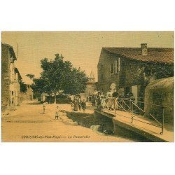 11 CONILHAC-DU-PLAT-PAYS. La Passerelle 1909. Superbe carte toilée