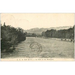 carte postale ancienne 64 NAY. Le Gave et Montagnes 1933