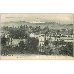 carte postale ancienne 64 OLORON SAINTE-MARIE. Quartier Route d'Espagne 1929