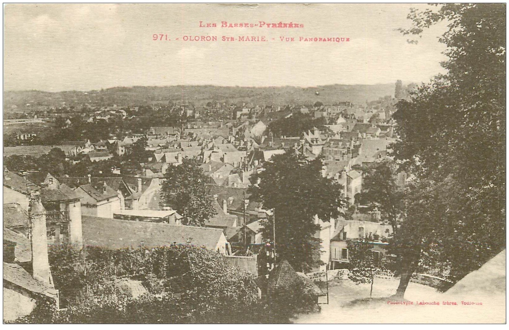carte postale ancienne 64 OLORON SAINTE-MARIE. Vue panoramique