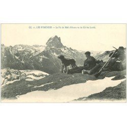 carte postale ancienne 64 OSSAU. Alpinistes Chasseurs Pic du Midi et Col de Lurde