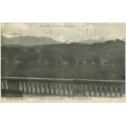 carte postale ancienne 64 PAU. Chaîne des Pyrénées n° 14