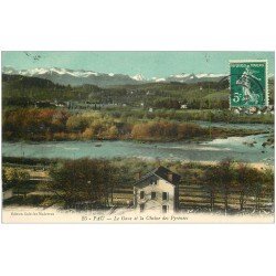carte postale ancienne 64 PAU. Gave et Chaine des Pyrénées 1911