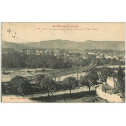 carte postale ancienne 64 PAU. Pont du Chemin de Fer d'Oloron 1924